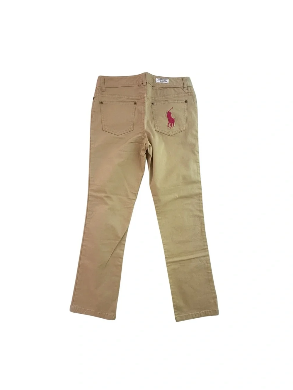 Polo Ralph Lauren Girls Big Pony Pink Khaki Pants size 12 - NEW WITH TAGS